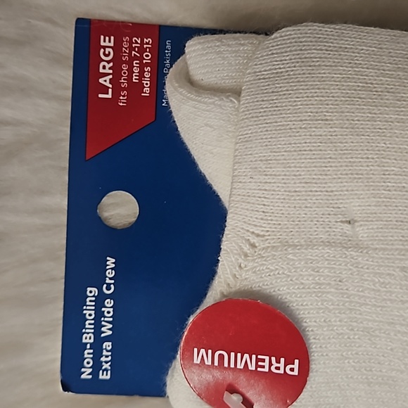 MediPeds unisex Peds Crew With Non-binding Top Cushion 2 Pairs diabetic socks - Picture 2 of 7